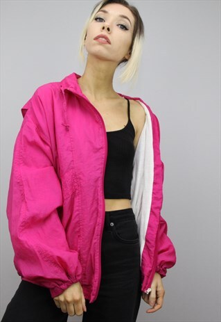 VINTAGE 80S/90S OVERSIZED COLOURFUL SHELL WINDBREAKER JACKET