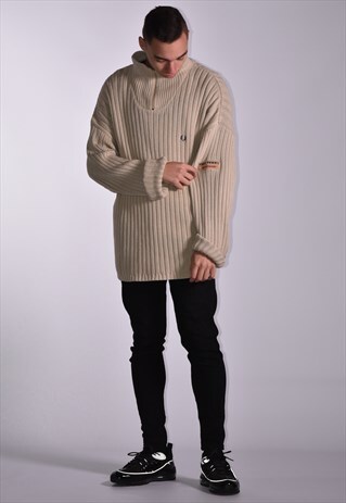 90S FRED PERRY SPORTSWEAR HEAVY KNIT PULLOVER