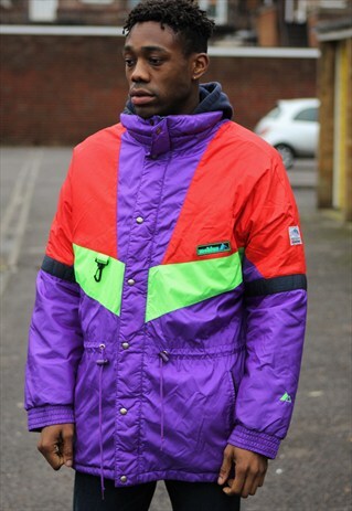 RETRO // 80'S // MULTI COLOURED SKI COAT