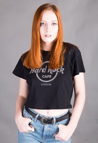 REWORKED VINTAGE HARD ROCK CAFE CROP TEE