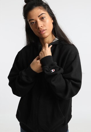 90S CHAMPION EMBROIDERED ZIPPED HOODIE