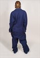 VINTAGE WORK COVERALLS (2XL) NAVY BLUE LOOSE LONG JUMPSUIT