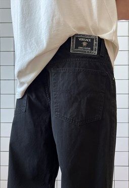 Vintage VERSACE Pants Trousers 90s Black