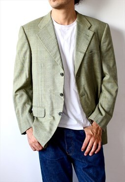 Men's Burberry Green Wool Blazer