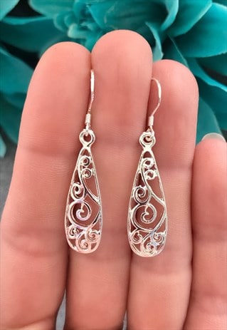 SILVER DANGLE EARRINGS
