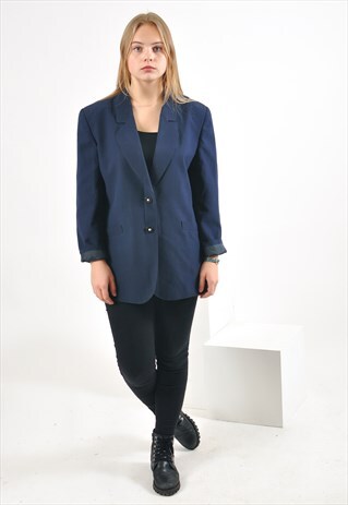 VINTAGE BLAZER JACKET IN NAVY