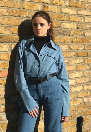 OVERSIZED SHIRT IN DENIM LOOK BLUE