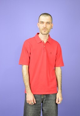 Vintage red classic ADIDAS polo shirt