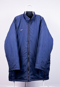 Vintage Nike Team Coach Jacket Blue XL