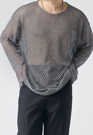 MEN'S GRID SHIRT AUTUMN LONG-SLEEVED T-SHIRT A VOL.2