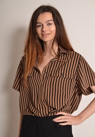 90s striped shirt outfit