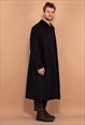 VINTAGE 90'S MEN LODEN WOOL COAT IN BLUE