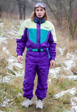 Vintage 90s FILA Magic Line Classic Winter Ski Suit
