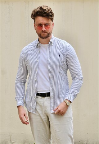 RALPH LAUREN USA CLASSIC 90S PIN STRIPED SHIRT