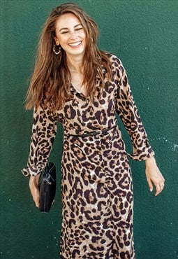 Leopard Longline Shirt Dress