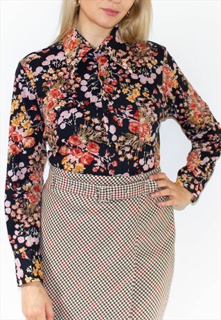 VINTAGE 70'S PATTERN COLLAR SHIRT
