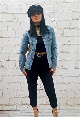 VINTAGE REWORKED LEVI'S DENIM JACKET/ FRINGED /FESTIVAL