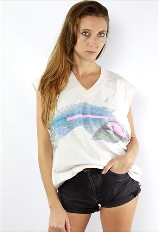 WHITE 80S TOP AUSTRALIAN