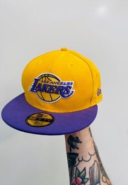 Vintage LA Lakers New Era 7 1/4 Hat Cap