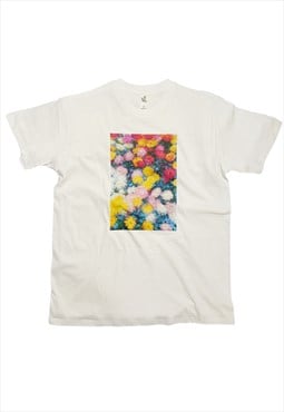 Vintage Pastel Art Floral T-Shirt with Vibrant Print