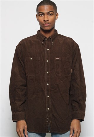 VINTAGE TIMBERLAND CORDUROY SHIRT BROWN