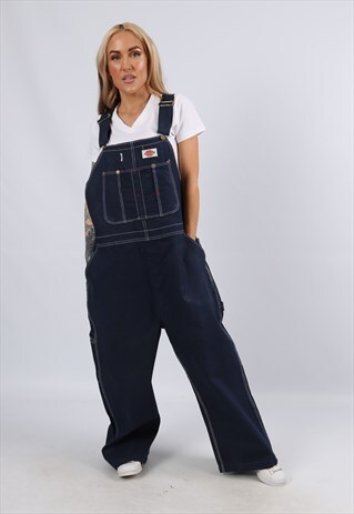 VINTAGE DICKIES DENIM DUNGAREES PLUS SIZE 20 3XL (944A)