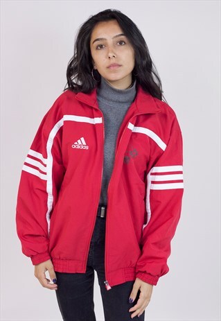 VINTAGE ADIDAS 90'S RED SPORTS JACKET