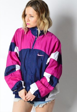 VINTAGE 90S COLOUR BLOCK NIKE SHELL TRACK JACKET