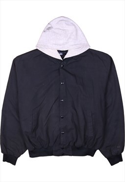 Vintage 90's King Lovie Bomber Jacket Hooded Button Up