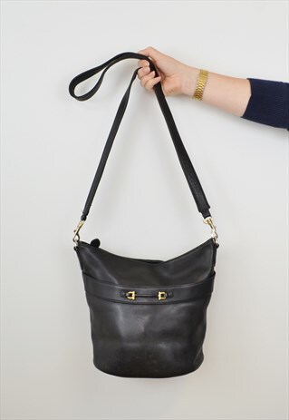 VINTAGE ETIENNE AIGNER BUCKET BAG BLACK