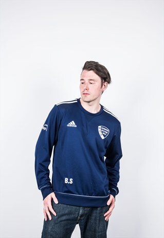 ADIDAS VINTAGE 1990S BLUE SWEATER