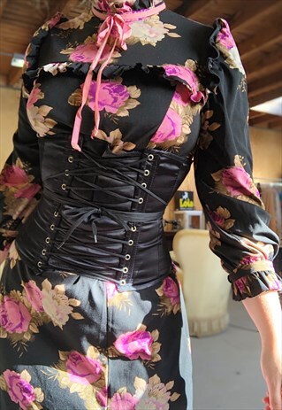 90S VINTAGE BLACK CORSET