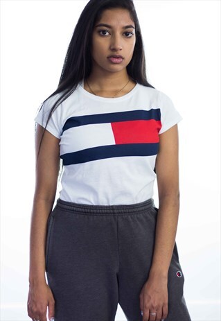 NEW TOMMY HILFIGER T-SHIRT BIG LOGO 90S XL 2.8
