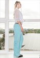 VINTAGE Y2K LOW-RISE BRITNEY DIAMOND JEANS IN TURQUOISE