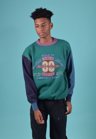 VINTAGE AMERICAN SYSTEM MULTI COLOUR SWEATSHIRT