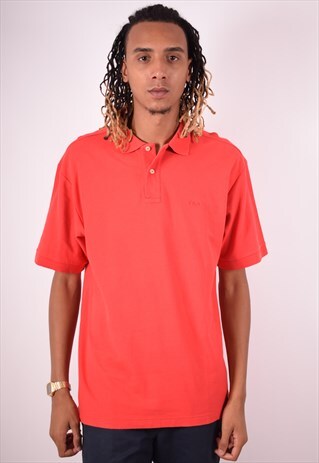 FILA MENS VINTAGE POLO SHIRT XL RED 90S