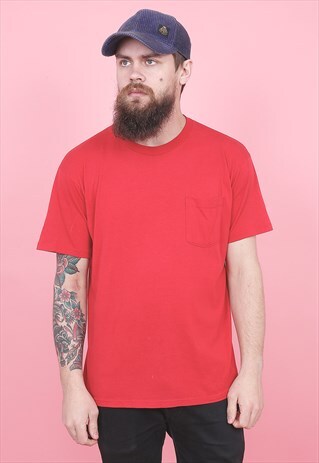 VINTAGE RED USA T-SHIRT /R6493