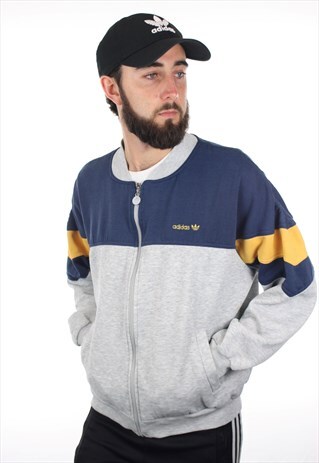 VINTAGE 80S ADIDAS FULL ZIP SWEATSHIRT BOMBER