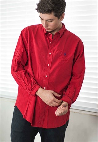 VINTAGE POLO RALPH LAUREN SHIRT LOGO 90S XL 9.7