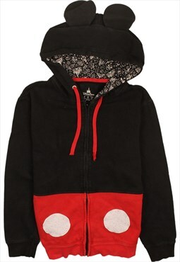 Vintage 90's Disney Hoodie Minnie Mouse Full Zip Up Black