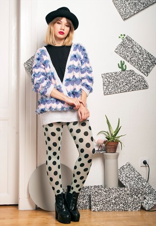 FLUFFY KNIT JUMPER - 80S VINTAGE SWEATER