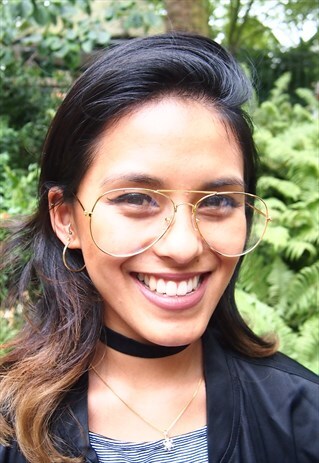 VINTAGE GOLD FRAME AVIATOR CLEAR LENS GLASSES