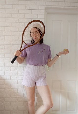 VINTAGE CUTE GINGHAM PICNIC PASTEL FESTIVAL SUMMER SHORTS