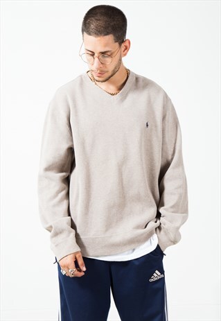 VINTAGE 80S POLO RALPH LAUREN KNIT JUMPER / S493
