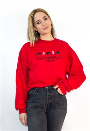 VINTAGE USA MISSOURI RED SWEATSHIRT