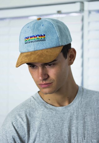 VINTAGE DENIM BASEBALL CAP HAT LOGO 90S X 2.9
