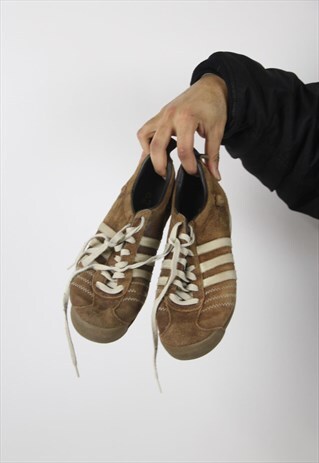 VINTAGE ADIDAS BROWN SUEDE TRAINERS