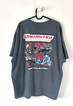 Gildan unlimited cycle centre grey T-shirt XL motorsport 