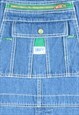 VINTAGE STRAIGHT LEG MEDIUM WASH LIBERTY WORKWEAR DUNGAREES 