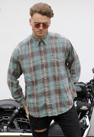 TOMMY HILFIGER USA PLAID CORAL SHIRT